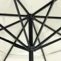Garden umbrella with white aluminum pole, sand color, 600 cm. by , Umbrellas - Ref: Foro24-47370, Price: 276,61 €, Discount: %