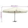 Gartenschirm mit weißem Aluminiummast, Sandfarbe, 600 cm. von , Sonnenschirme - Ref: Foro24-47370, Preis: 271,42 €, Rabatt: %