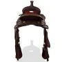 Westernsattel, Kopfstück und Brustblatt aus echtem Leder, 16 Zoll, braun. von , Rahmen - Ref: Foro24-91348, Preis: 220,23 €, ...