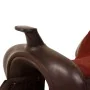 Western saddle, headstall, and breast collar real leather 16" brown by , Frames - Ref: Foro24-91348, Price: 220,23 €, Discoun...