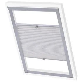White pleated blind UK08 by , Blinds and blinds - Ref: Foro24-133535, Price: 55,62 €, Discount: %