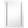 Armario de baño con espejo LED blanco brillante 50x13x70 cm de vidaXL, Tocadores de baño - Ref: Foro24-326501, Precio: 143,86...