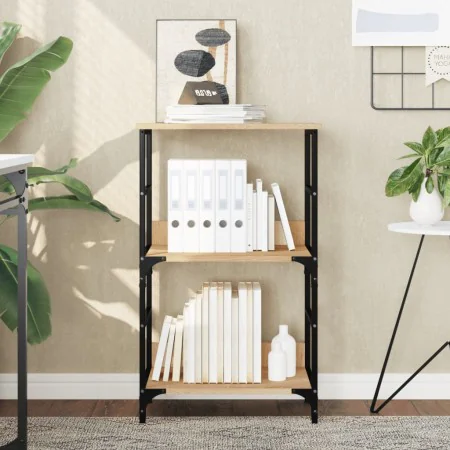 Engineered wood bookshelf in Sonoma oak, 50x33x82 cm. by , Bookcases and shelves - Ref: Foro24-835265, Price: 44,44 €, Discou...