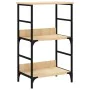 Engineered wood bookshelf in Sonoma oak, 50x33x82 cm. by , Bookcases and shelves - Ref: Foro24-835265, Price: 44,44 €, Discou...