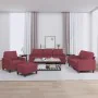 Sofagarnitur mit 4-teiligen Kissen, Stoff in Weinrot. von , Sofas - Ref: Foro24-3201442, Preis: 617,60 €, Rabatt: %