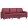 4-piece sofa set with red wine fabric cushions by , Sofas - Ref: Foro24-3201442, Price: 617,60 €, Discount: %