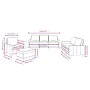 Sofagarnitur mit 4-teiligen Kissen, Stoff in Weinrot. von , Sofas - Ref: Foro24-3201442, Preis: 617,60 €, Rabatt: %