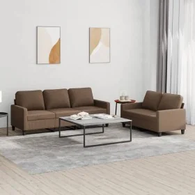 2-piece brown fabric sofa set with cushions by , Sofas - Ref: Foro24-3201463, Price: 491,51 €, Discount: %