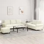 Sofagarnitur mit 3-teiligen cremefarbenen Samtkissen. von , Sofas - Ref: Foro24-3202268, Preis: 586,54 €, Rabatt: %