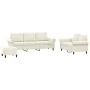 3-piece cream velvet sofa set with cushions by , Sofas - Ref: Foro24-3202268, Price: 586,54 €, Discount: %