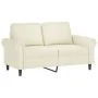 Juego de sofás con cojines 3 piezas terciopelo crema de , Sofás - Ref: Foro24-3202268, Precio: 586,50 €, Descuento: %