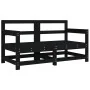 Sillones de jardín con cojines 2 uds madera maciza pino negro de , Sofás modulares de exterior - Ref: Foro24-825594, Precio: ...