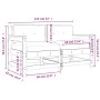 Garden armchairs with cushions 2 units solid black pine wood by , Modular outdoor sofas - Ref: Foro24-825594, Price: 147,67 €...