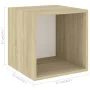 Muebles de salón 5 pzas madera ingeniería blanco y roble Sonoma de , Muebles TV - Ref: Foro24-3079615, Precio: 142,37 €, Desc...