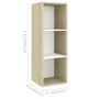 Muebles de salón 5 pzas madera ingeniería blanco y roble Sonoma de , Muebles TV - Ref: Foro24-3079615, Precio: 142,37 €, Desc...