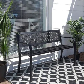 ProGarden Schwarze Stahlbank 119x50x75 cm von , Gartenbänke - Ref: Foro24-436173, Preis: 95,58 €, Rabatt: %