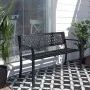 ProGarden Schwarze Stahlbank 119x50x75 cm von , Gartenbänke - Ref: Foro24-436173, Preis: 95,53 €, Rabatt: %