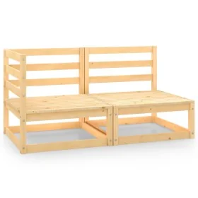 Zweiteiliges Gartensitzmöbel-Set aus massivem Kiefernholz. von , Modulare Sofas für den Außenbereich - Ref: Foro24-805690, Pr...