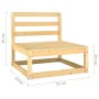 Zweiteiliges Gartensitzmöbel-Set aus massivem Kiefernholz. von , Modulare Sofas für den Außenbereich - Ref: Foro24-805690, Pr...