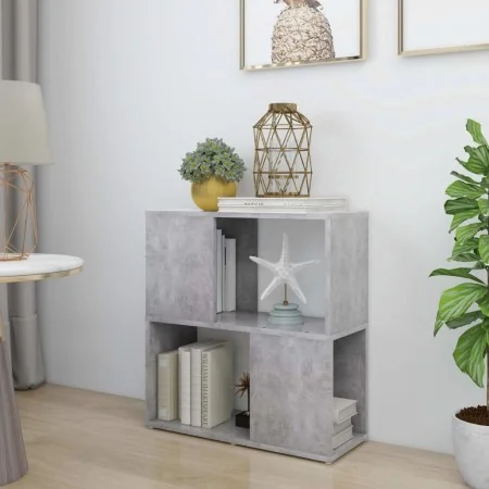 Graue Beton-Sperrholz-Bücherregal 60x24x63 cm von , Bücherregale und Regale - Ref: Foro24-809066, Preis: 33,89 €, Rabatt: %