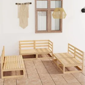 Gartengarnitur 6-teilig Massivholz Kiefer von , Gartensets - Ref: Foro24-3075409, Preis: 360,33 €, Rabatt: %