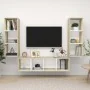 Living room furniture set, 3 pieces, engineered wood, white and Sonoma oak. by , TV Furniture - Ref: Foro24-3079750, Price: 1...