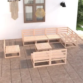 9-teiliges Gartensitzgruppen-Set aus massivem Kiefernholz. von , Gartensets - Ref: Foro24-3075629, Preis: 532,06 €, Rabatt: %