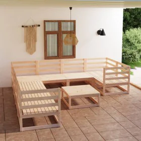 9-teiliges Gartensitzgruppen-Set aus massivem Kiefernholz. von , Gartensets - Ref: Foro24-3075979, Preis: 529,52 €, Rabatt: %