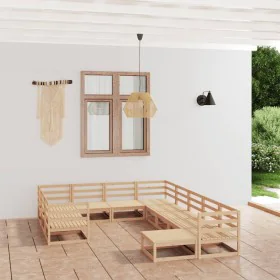 11-piece solid pine wood garden furniture set by , Garden sets - Ref: Foro24-3076034, Price: 683,61 €, Discount: %