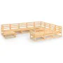 11-piece solid pine wood garden furniture set by , Garden sets - Ref: Foro24-3076034, Price: 683,61 €, Discount: %