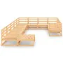 11-piece solid pine wood garden furniture set by , Garden sets - Ref: Foro24-3076034, Price: 683,61 €, Discount: %