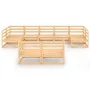 Juego de muebles de jardín 9 piezas madera maciza de pino de , Conjuntos de jardín - Ref: Foro24-3076199, Precio: 536,89 €, D...