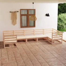 7-teiliges Gartensitzgruppen-Set aus massivem Kiefernholz. von , Gartensets - Ref: Foro24-3076249, Preis: 390,21 €, Rabatt: %