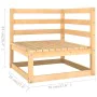 Juego de muebles de jardín 7 piezas madera maciza de pino de , Conjuntos de jardín - Ref: Foro24-3076249, Precio: 390,21 €, D...