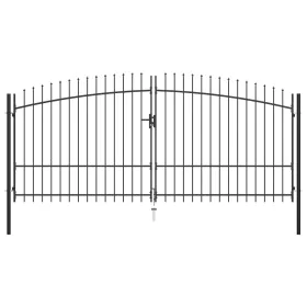 Doppeltes Tor für Zaun mit Lanzen-Spitzen 400x225 cm von , Gartentore - Ref: Foro24-145741, Preis: 346,01 €, Rabatt: %
