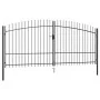 Puerta doble para valla con puntas de lanza 400x225 cm de , Puertas de jardín - Ref: Foro24-145741, Precio: 248,39 €, Descuen...