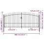 Puerta doble para valla con puntas de lanza 400x225 cm de , Puertas de jardín - Ref: Foro24-145741, Precio: 248,39 €, Descuen...