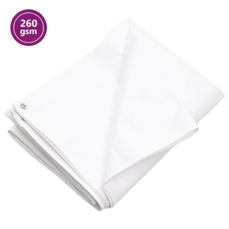 White HDPE tarpaulin 260 g/m² 4x4 m by , Waterproof tarpaulins - Ref: Foro24-151598, Price: 40,68 €, Discount: %