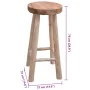 Taburete de cocina de madera de teca de , Taburetes de cocina - Ref: Foro24-244545, Precio: 189,95 €, Descuento: %