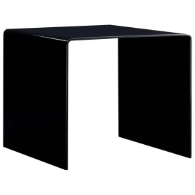 Black tempered glass coffee table 50x50x45 cm by , Coffee table - Ref: Foro24-284723, Price: 156,38 €, Discount: %
