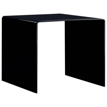Mesa de centro de vidrio templado negro 50x50x45 cm de , Mesas de centro - Ref: Foro24-284723, Precio: 156,36 €, Descuento: %