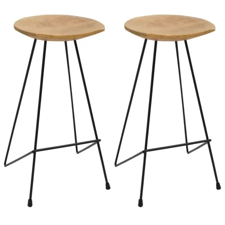 Kitchen stools, 2 units, solid teak wood. by , Kitchen stools - Ref: Foro24-285203, Price: 192,70 €, Discount: %