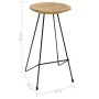 Kitchen stools, 2 units, solid teak wood. by , Kitchen stools - Ref: Foro24-285203, Price: 192,70 €, Discount: %