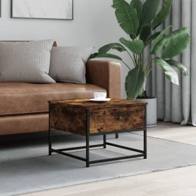 Mesa de centro madera contrachapada roble ahumado 51x51x40 cm de , Mesas de centro - Ref: Foro24-833977, Precio: 42,16 €, Des...