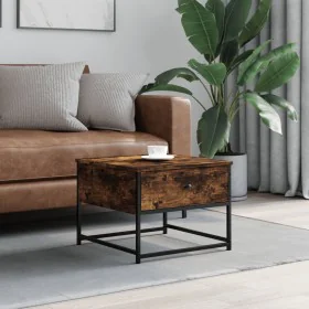 Rauchige Eichenholz-Sperrholz-Couchtisch 51x51x40 cm von , Couchtisch - Ref: Foro24-833977, Preis: 42,16 €, Rabatt: %