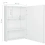 Armario de baño con espejo LED blanco brillante 50x13x70 cm de vidaXL, Tocadores de baño - Ref: Foro24-326501, Precio: 143,86...