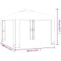 Gazebo with double taupe gray roof 3x3x2.7 m 180 g/m² by , Tents and gazebos - Ref: Foro24-312218, Price: 243,44 €, Discount: %