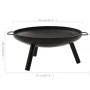 Steel brazier 70x59x28 cm by , Chimneys - Ref: Foro24-313346, Price: 79,62 €, Discount: %