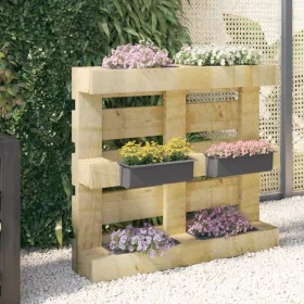 Planter boxes for Euro pallets 12 units PP gray 36x13.5x9.5 cm by , Pots and planters - Ref: Foro24-318302, Price: 49,61 €, D...