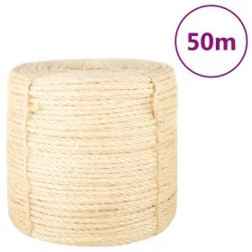 100% sisal rope 6 mm 50 m by , Ropes and metal cords - Ref: Foro24-155013, Price: 28,04 €, Discount: %